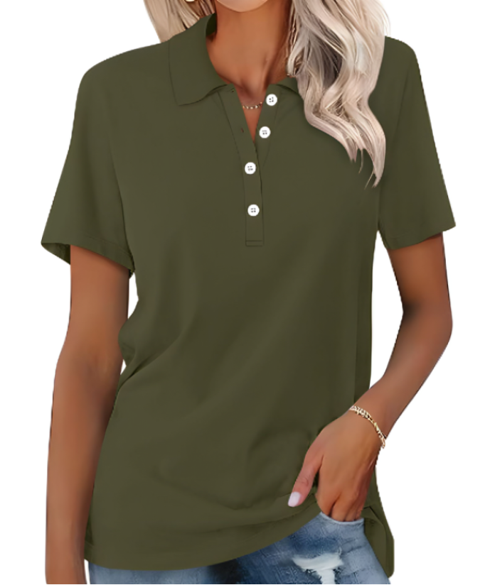 Women’s Casual Polo Shirt | Short Sleeve T Shirt Style