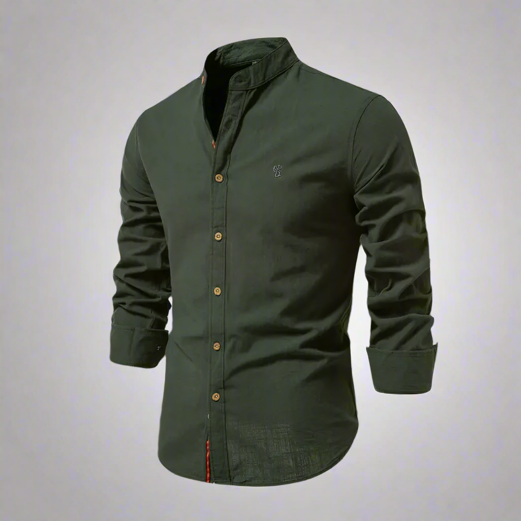 Men’s Slim Fit Long Sleeve Shirt | Casual Button Up