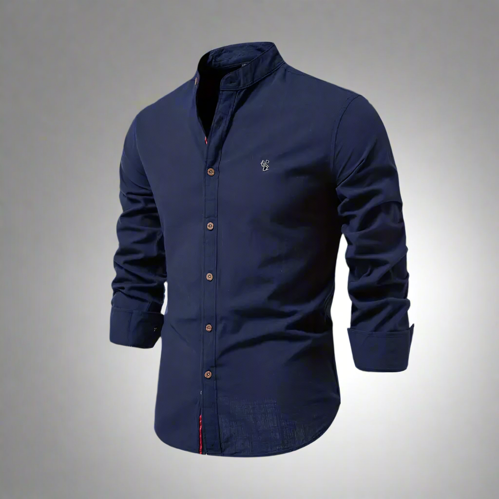 Men’s Slim Fit Long Sleeve Shirt | Casual Button Up