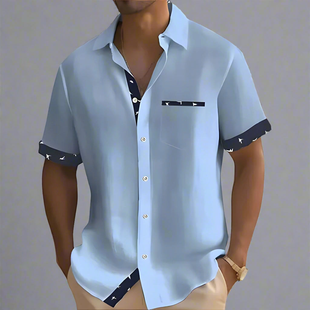 Men’s Casual Summer Shirt | Short Sleeve Button Up