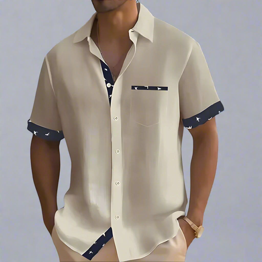 Men’s Casual Summer Shirt | Short Sleeve Button Up