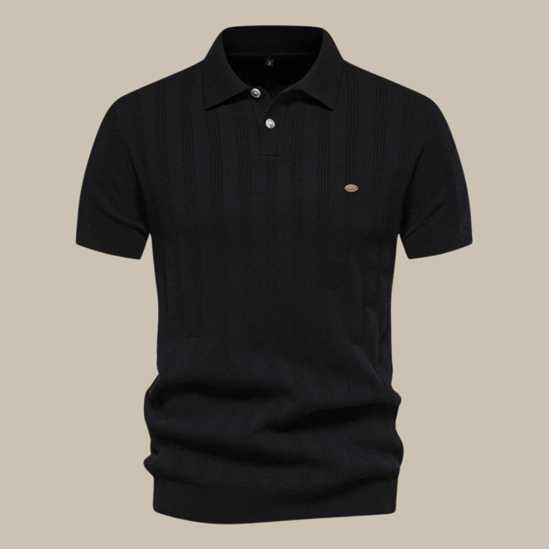Men's tight knit polo shirt | Slim fit smart top