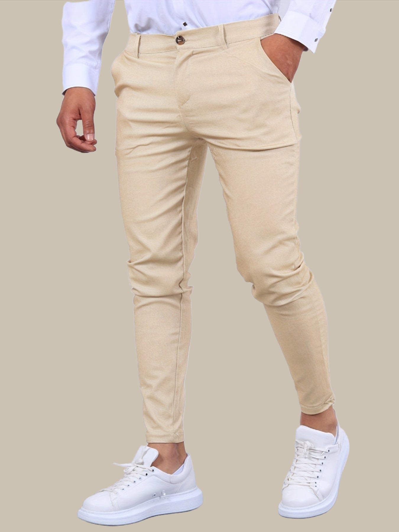 Men’s Slim Fit Chino Pants Trousers | Tapered Smart Casual