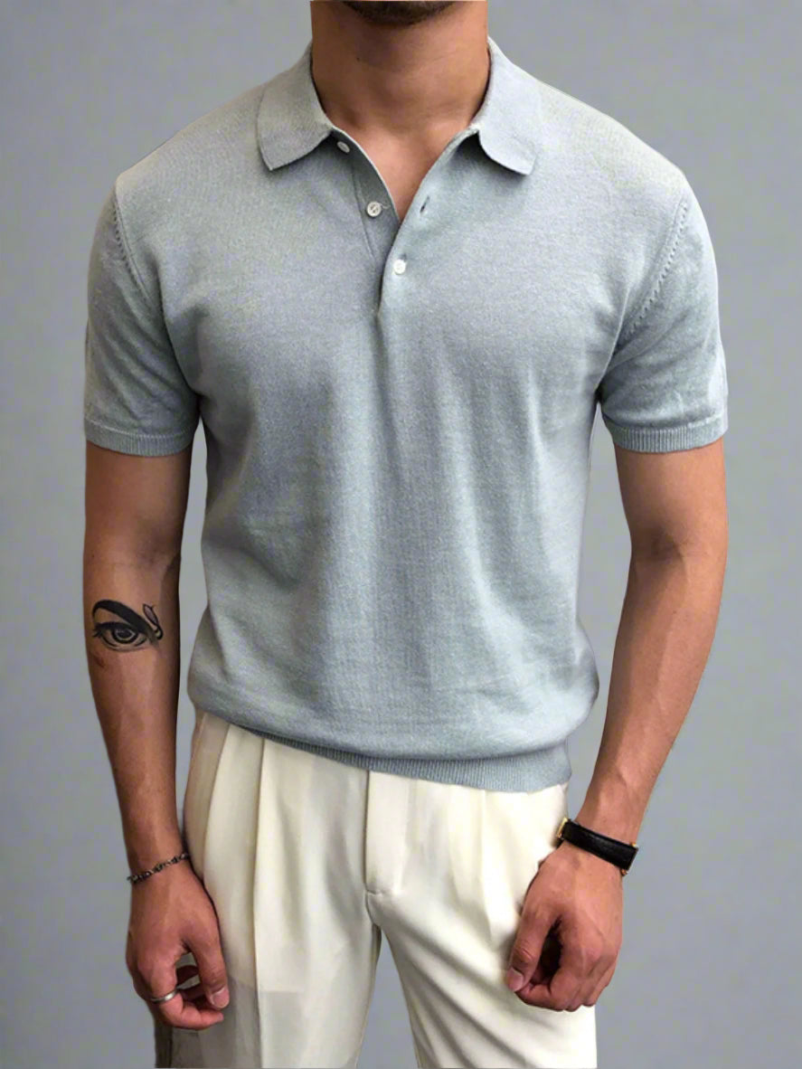 Men’s Lightweight Summer Polo Shirt | Short Sleeve Knitwear