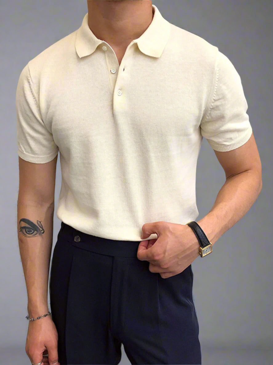 Men’s Lightweight Summer Polo Shirt | Short Sleeve Knitwear