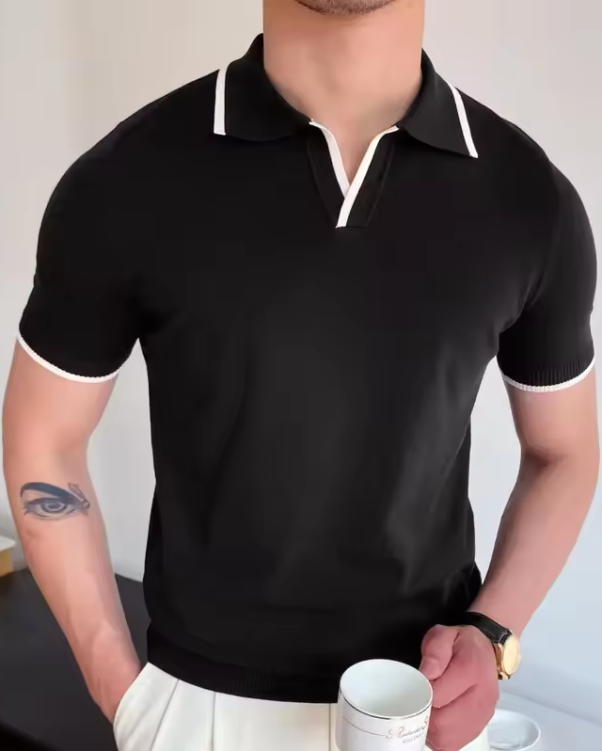 Slim Fit Polo for Men – Soft Cotton & Tailored Style