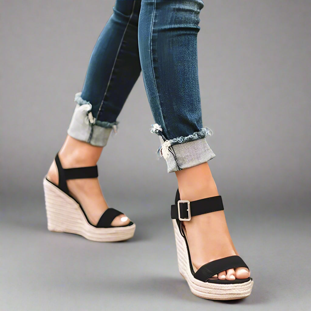 Women’s Stylish Wedge Sandals | Summer Espadrille Ankle Strap