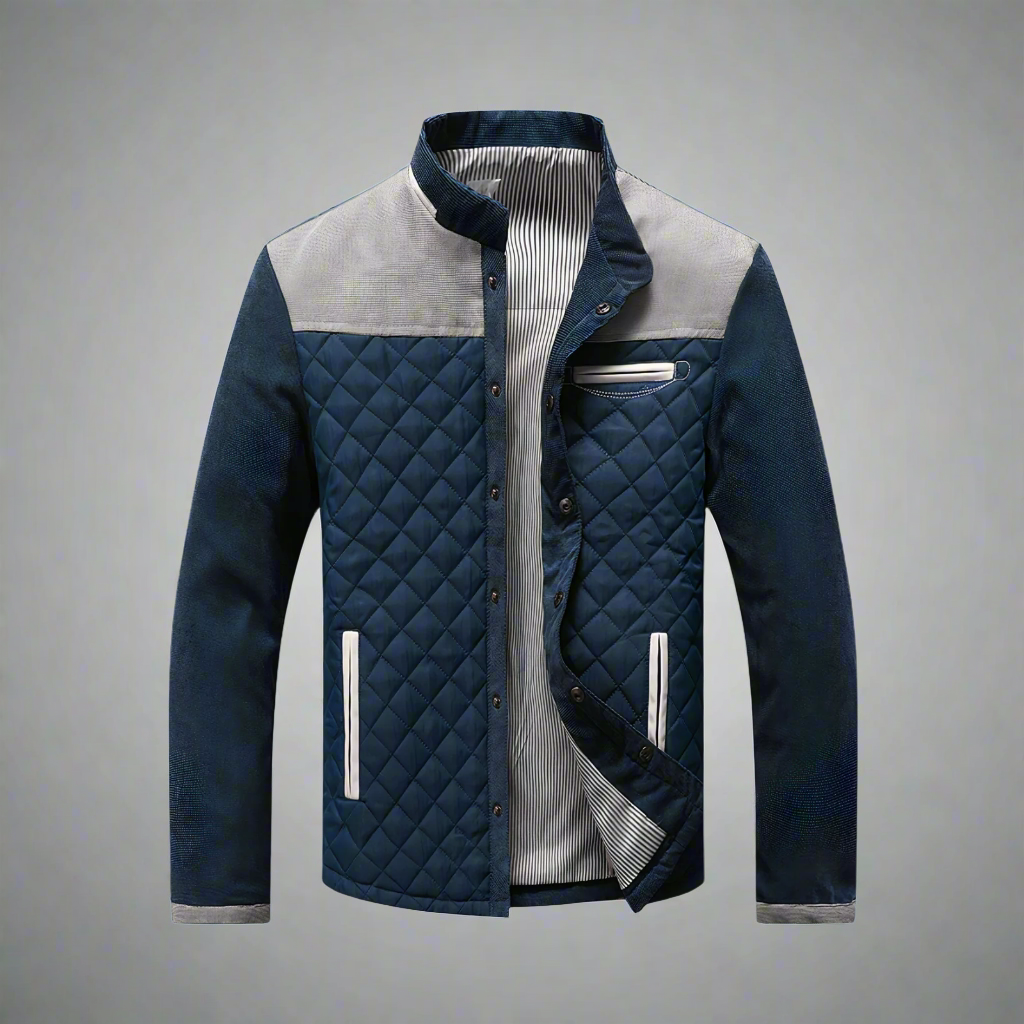 Men's Quilted Winter Jacket | Fall Bomber Style