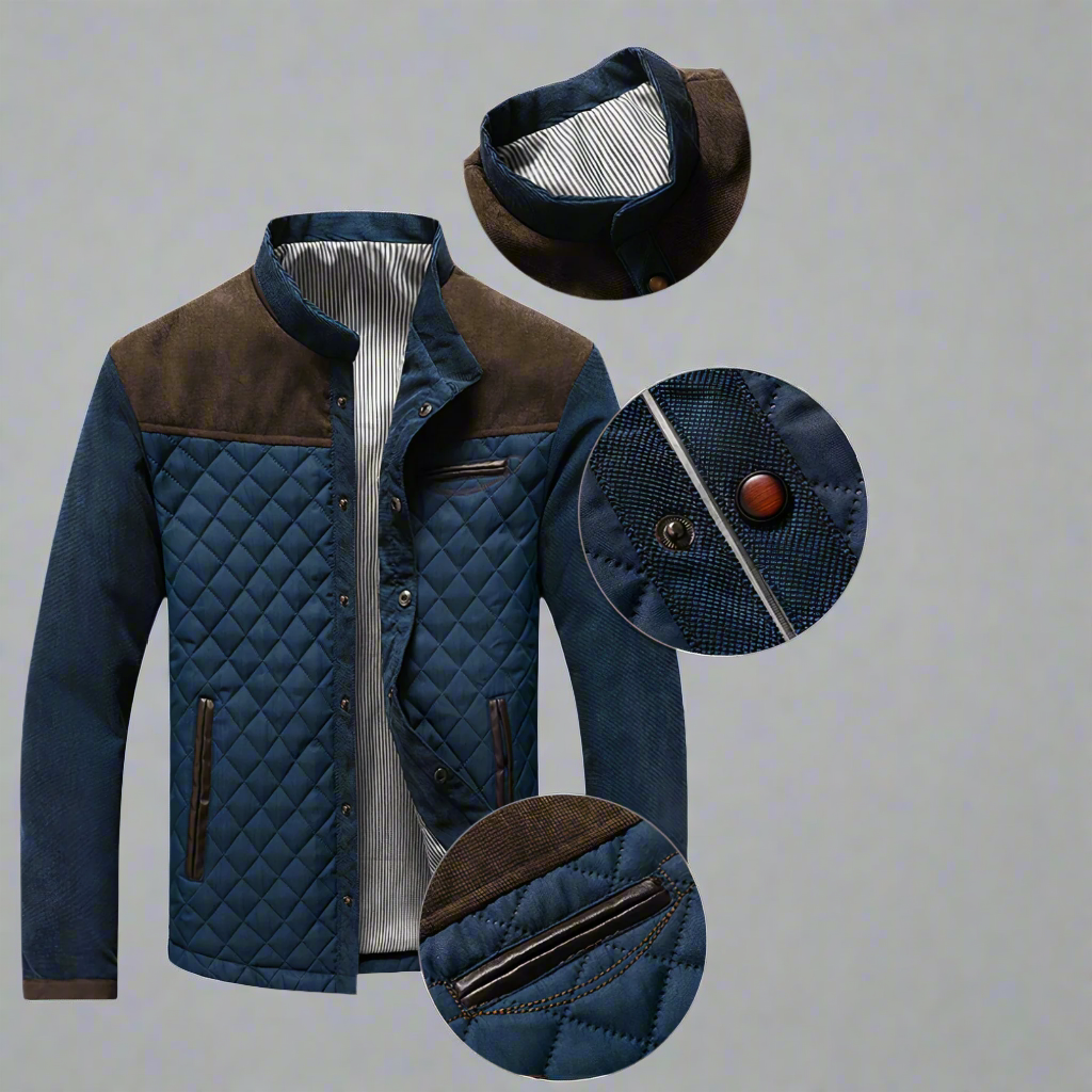 Men's Quilted Winter Jacket | Fall Bomber Style