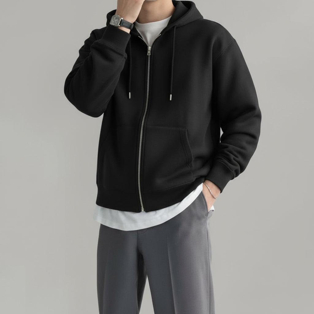 Men's Ribbed Knit Quarter Zip Sweater Turtleneck