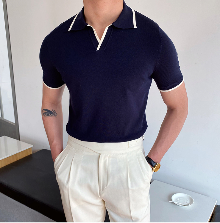 Men's Slim Fit Polo Shirt | Short Sleeve Knitwear