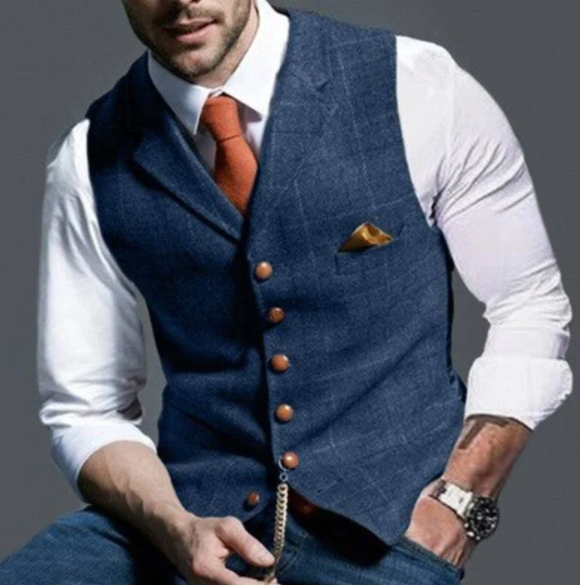 Men’s Slim Fit Wedding Waistcoat | Vintage Formal Vest