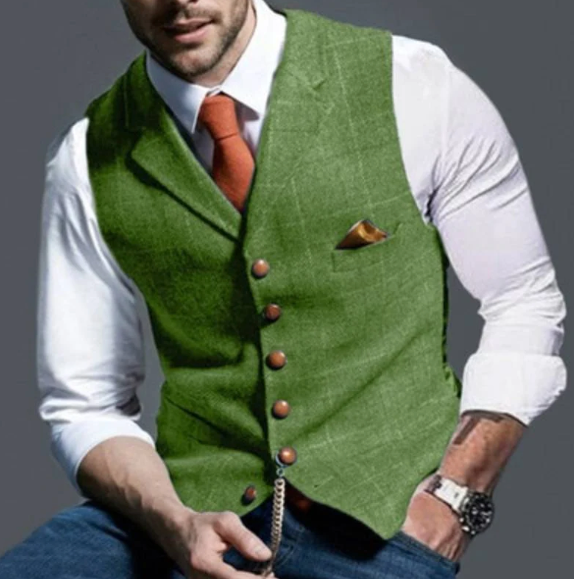 Men’s Slim Fit Wedding Waistcoat | Vintage Formal Vest