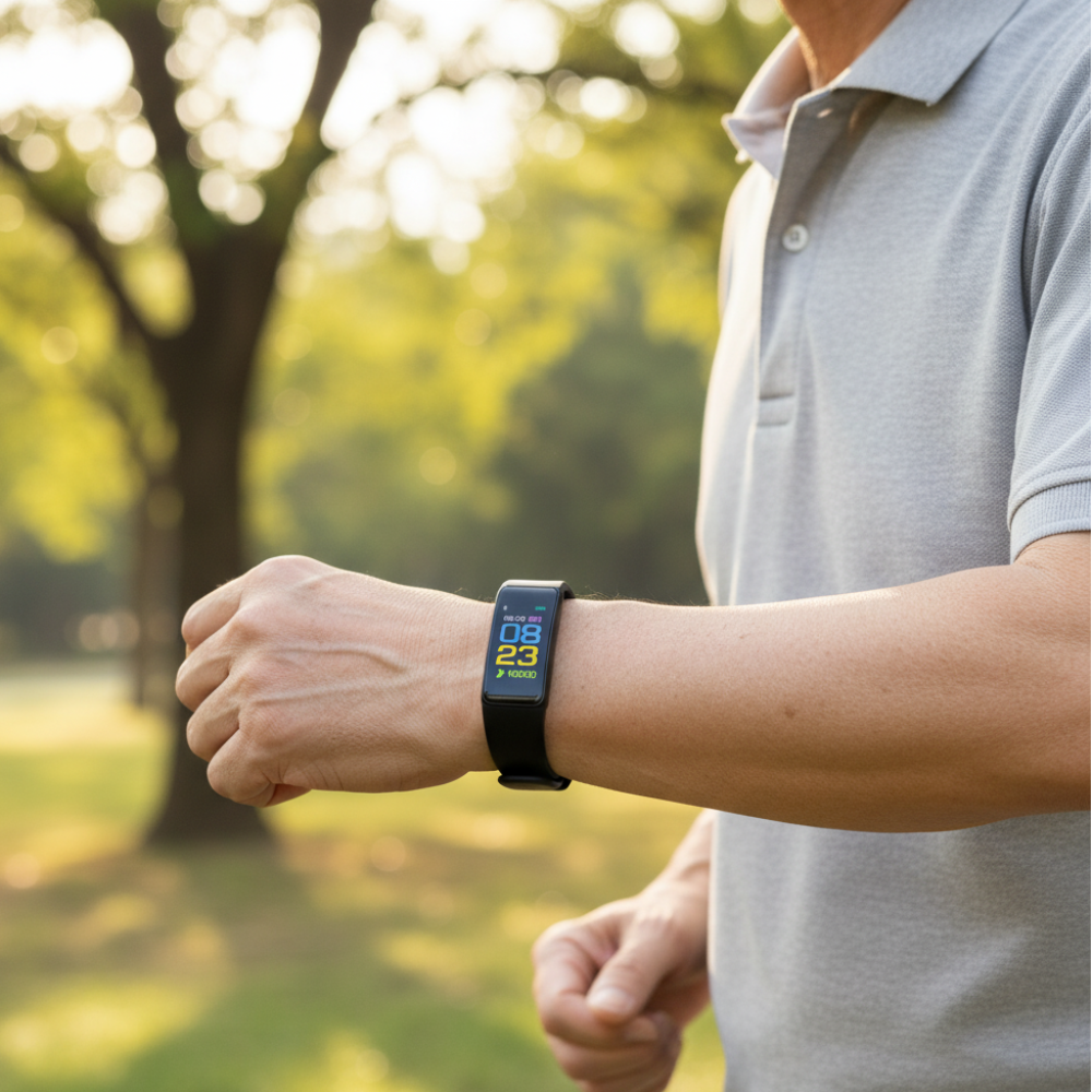 Fitness Watch Waterproof Heart Rate Sleep Monitor for Seniors