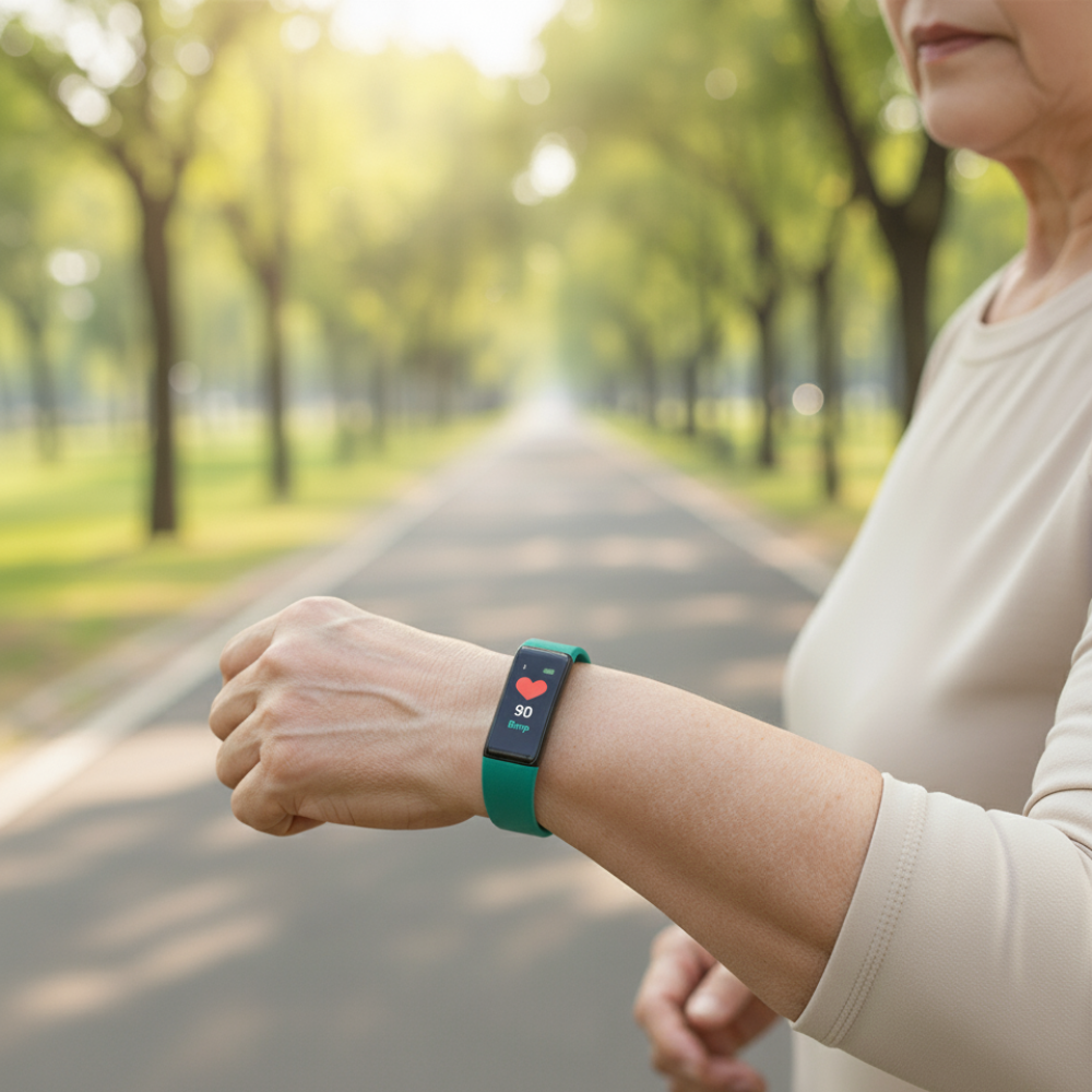 Fitness Watch Waterproof Heart Rate Sleep Monitor for Seniors