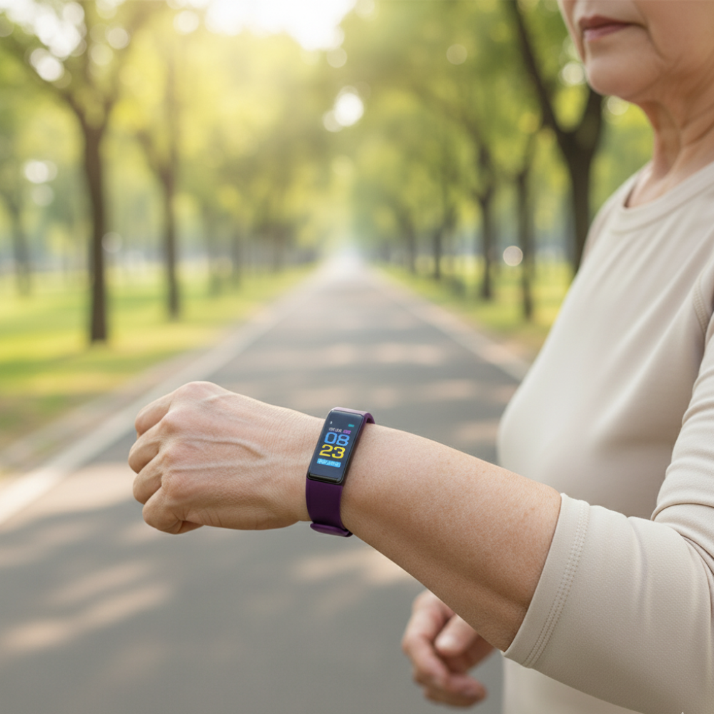 Fitness Watch Waterproof Heart Rate Sleep Monitor for Seniors