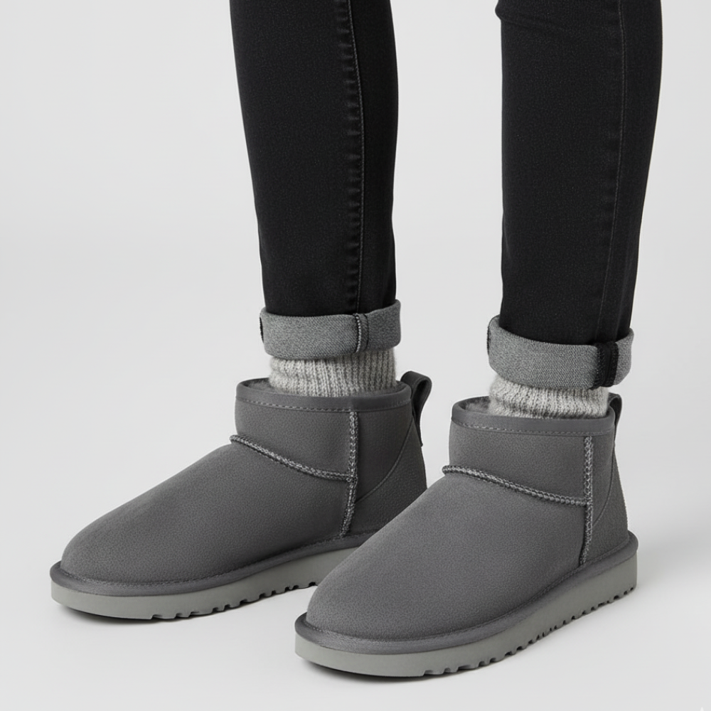 Women Snow Boots Ankle Shoes - Fur Lined Winter Warm