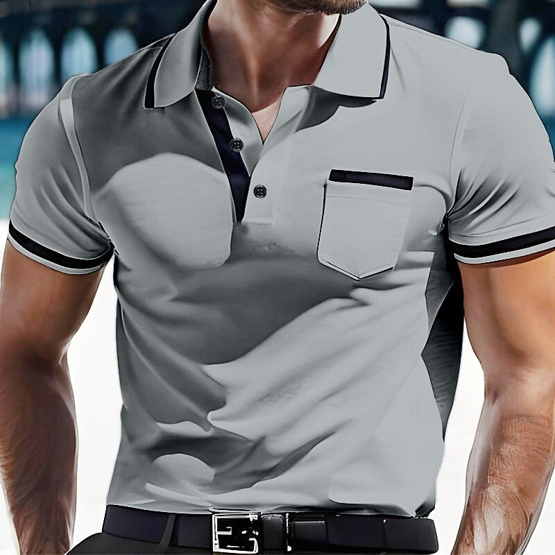Men’s Slim Fit Polo Shirt | Short Sleeve Casual Top